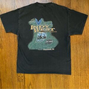 Vintage Faded Black Harley-Davidson Indy West Graphic Tee